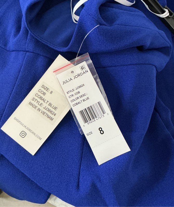 NWT Women's Julia Jordan Twist Front Jumpsuit in Royal Blue Size 8 Retail $139