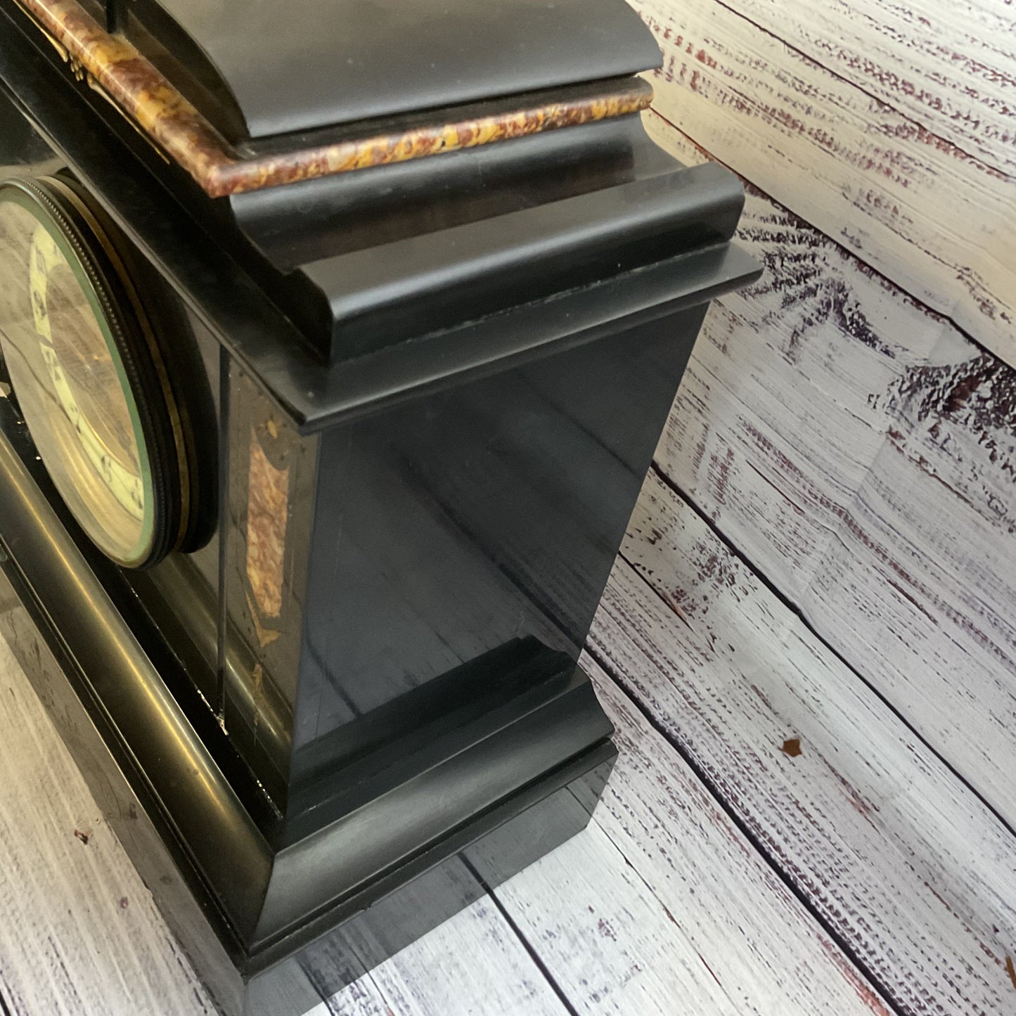 ANTIQUE 19th Century Victorian WILLIAM BRUFORD & SON Onyx & Marble Mantel Clock