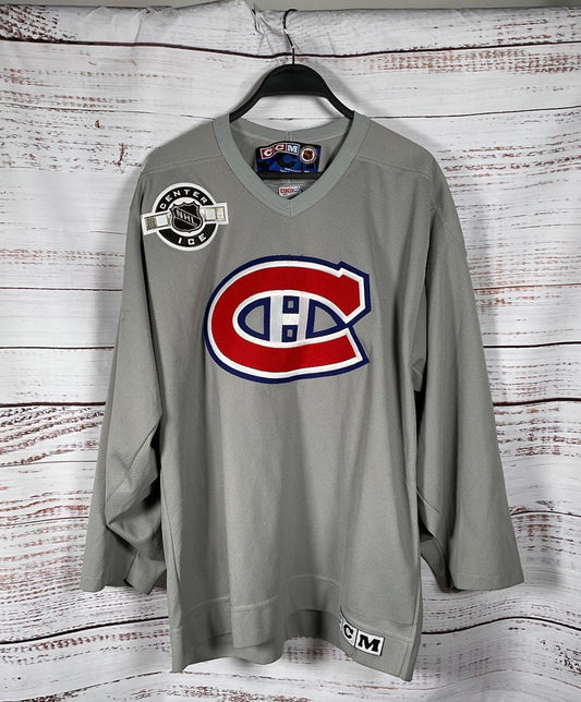 CMM NHL Montreal Canadiens Gray Hockey Jersey - Size Medium