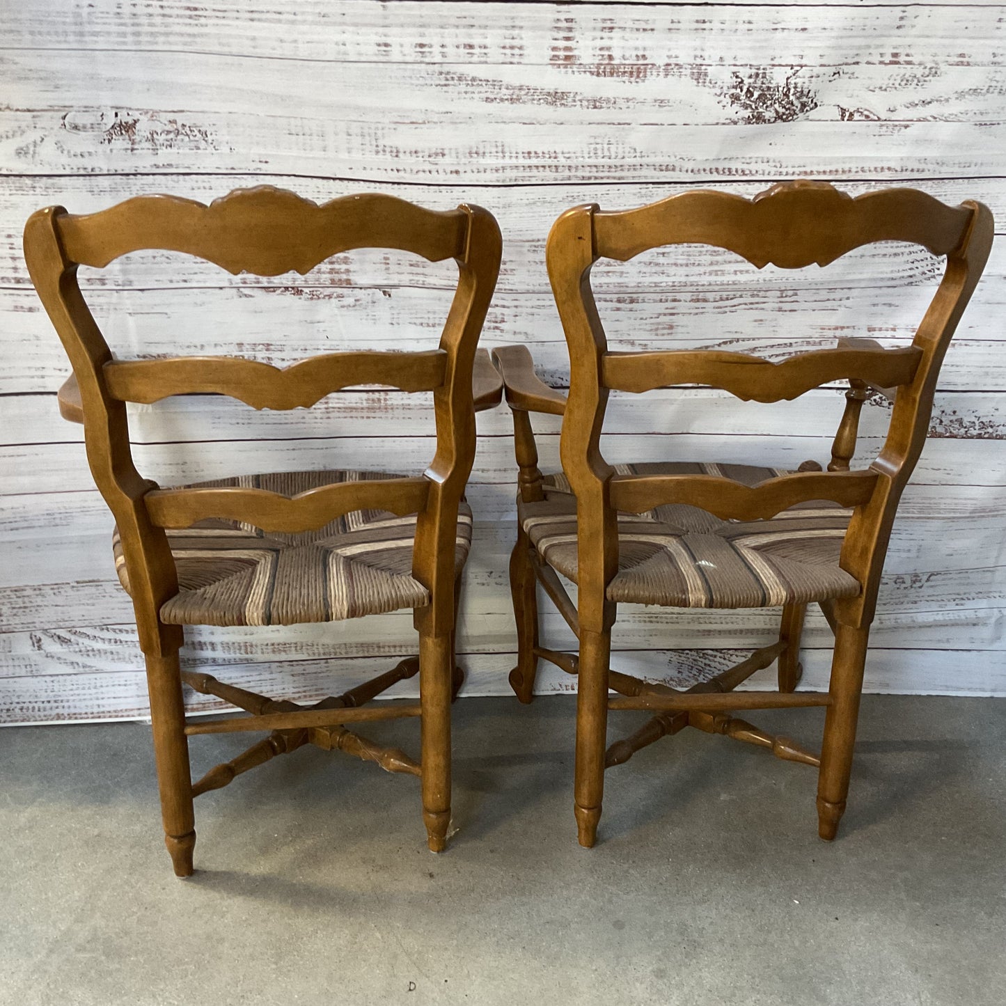 VTG./ANTIQUE KAILER??? French Straw Seat Directoire Style Ladderback Chairs