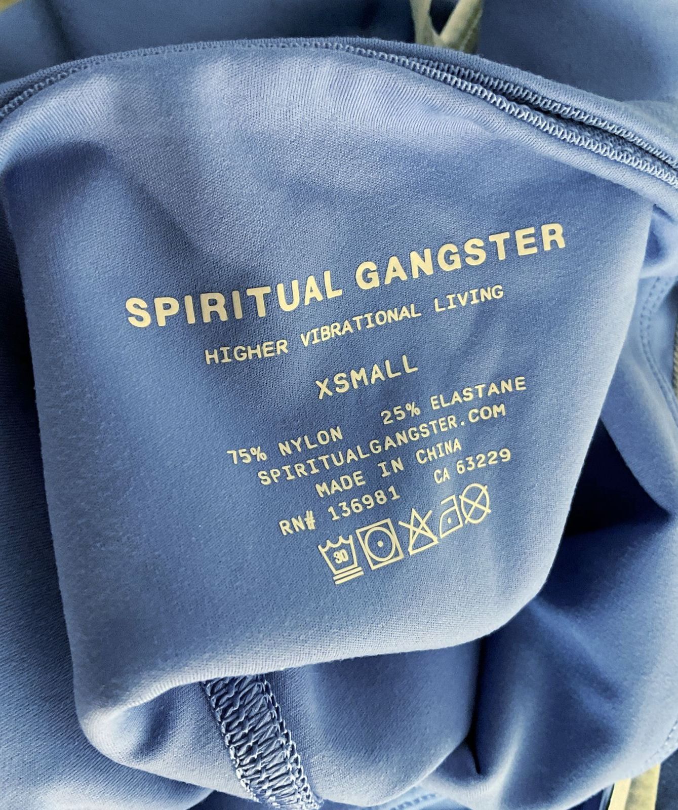 Spiritual Gangster Contrast Trim Workout Set Periwinkle XS