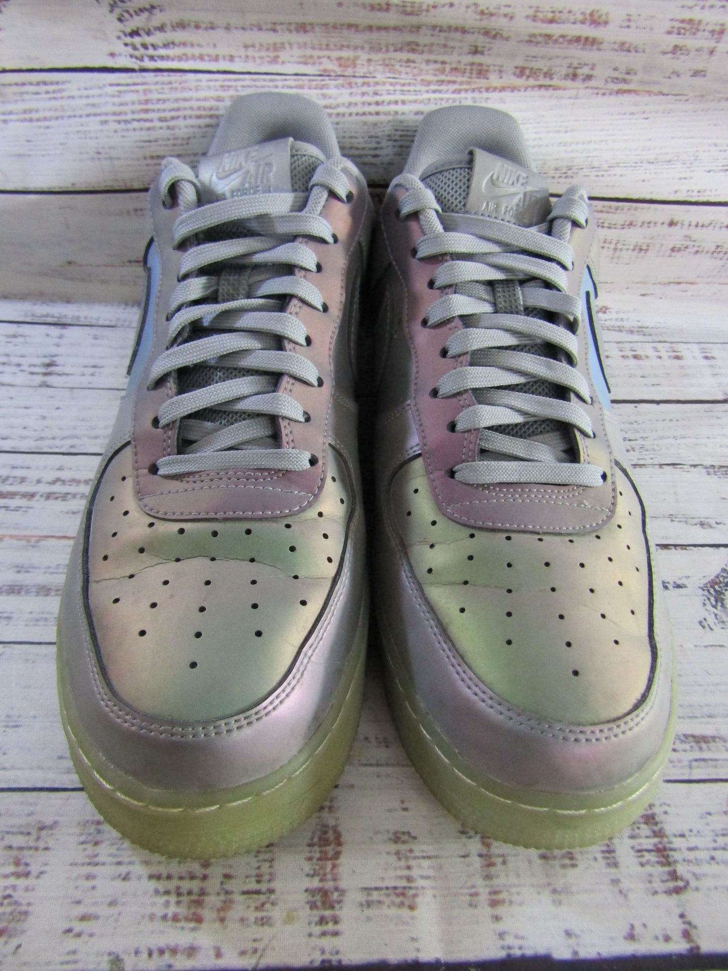 Nike Air Force 1 '07 LV8 Men's Iridescent Low Top Sneakers Size 12 718152-019