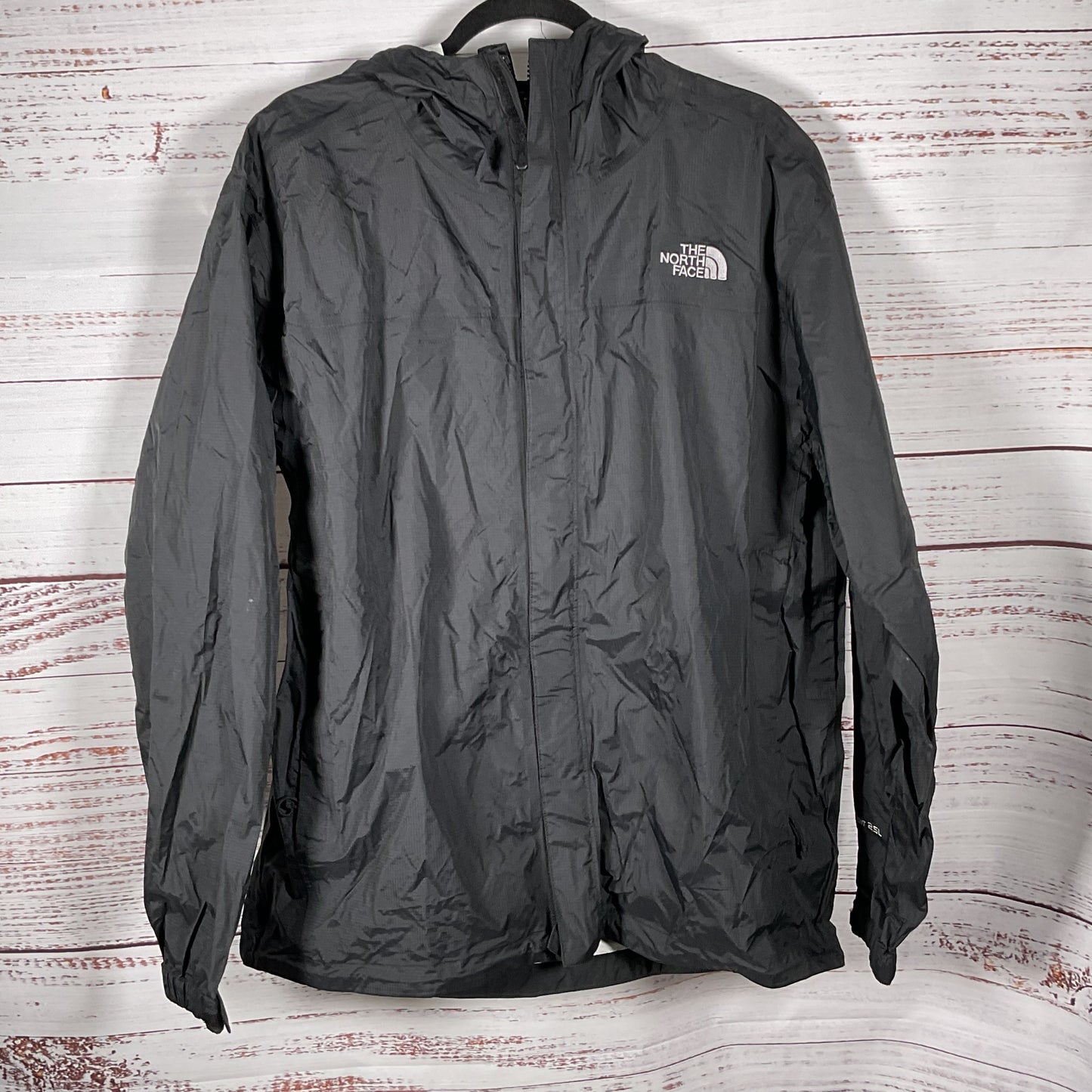 THE NORTH FACE Men's Hyvent 2.5L Hooded Black Windbreaker- SZ XL