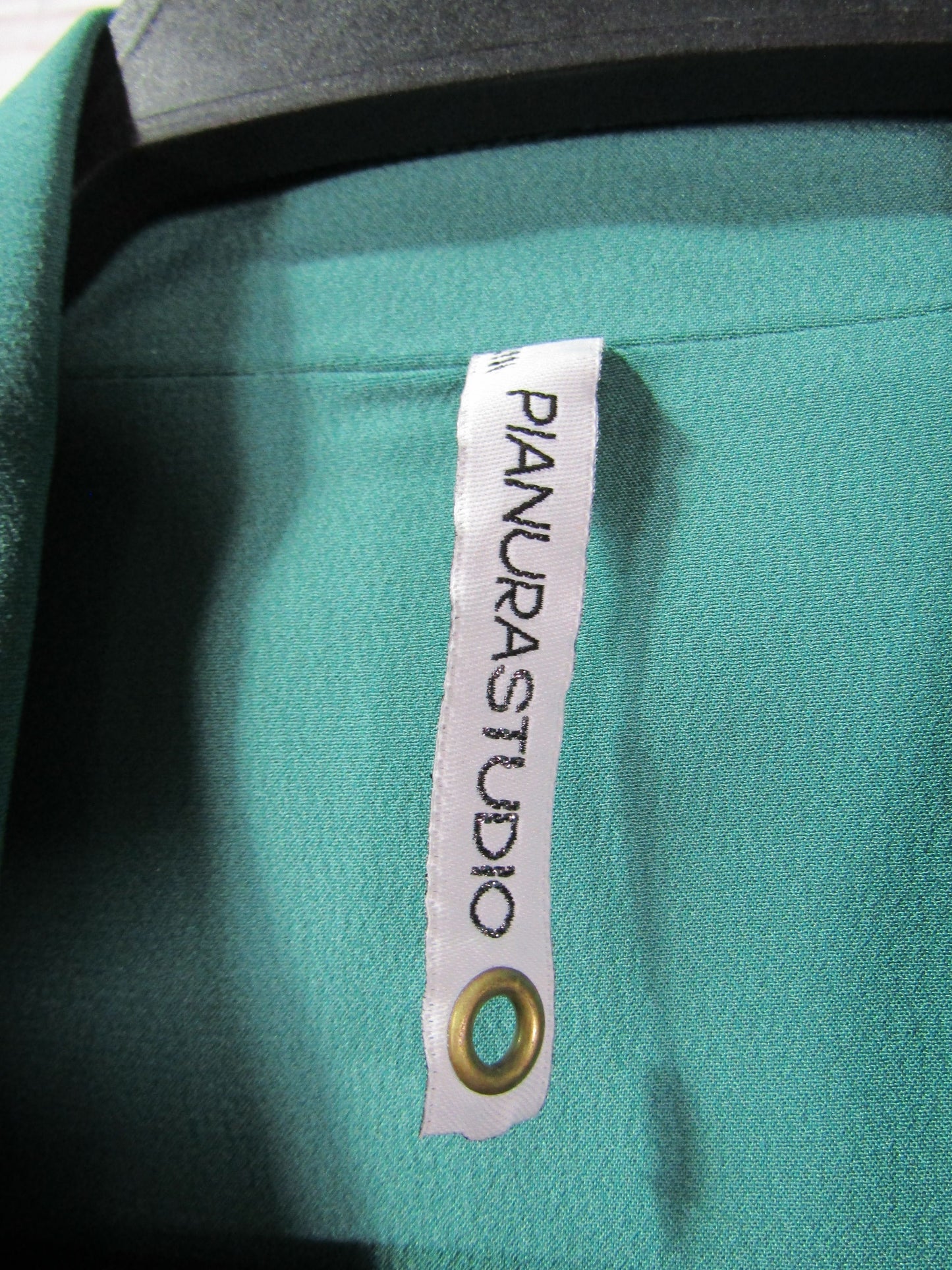 Pianurastudio Women's Green Zip Blazer Jacket Size 48
