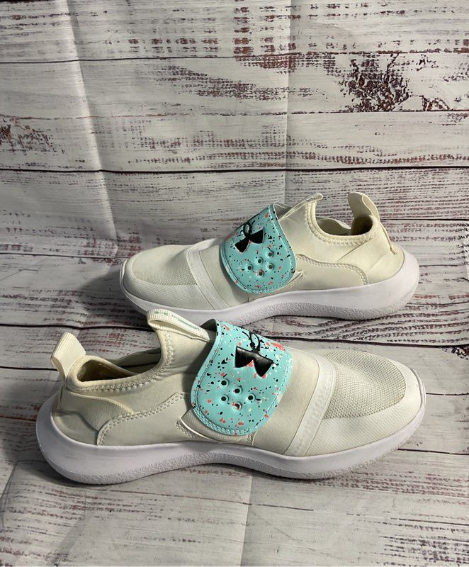 Under Armour Womens Runplay Paint 3025374-100 White Running Shoes 8.5