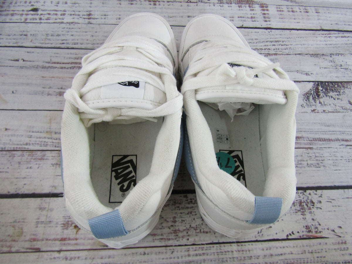 Vans Knu Stack Women's Smarten Up White & Blue Platform Sneakers Size 9