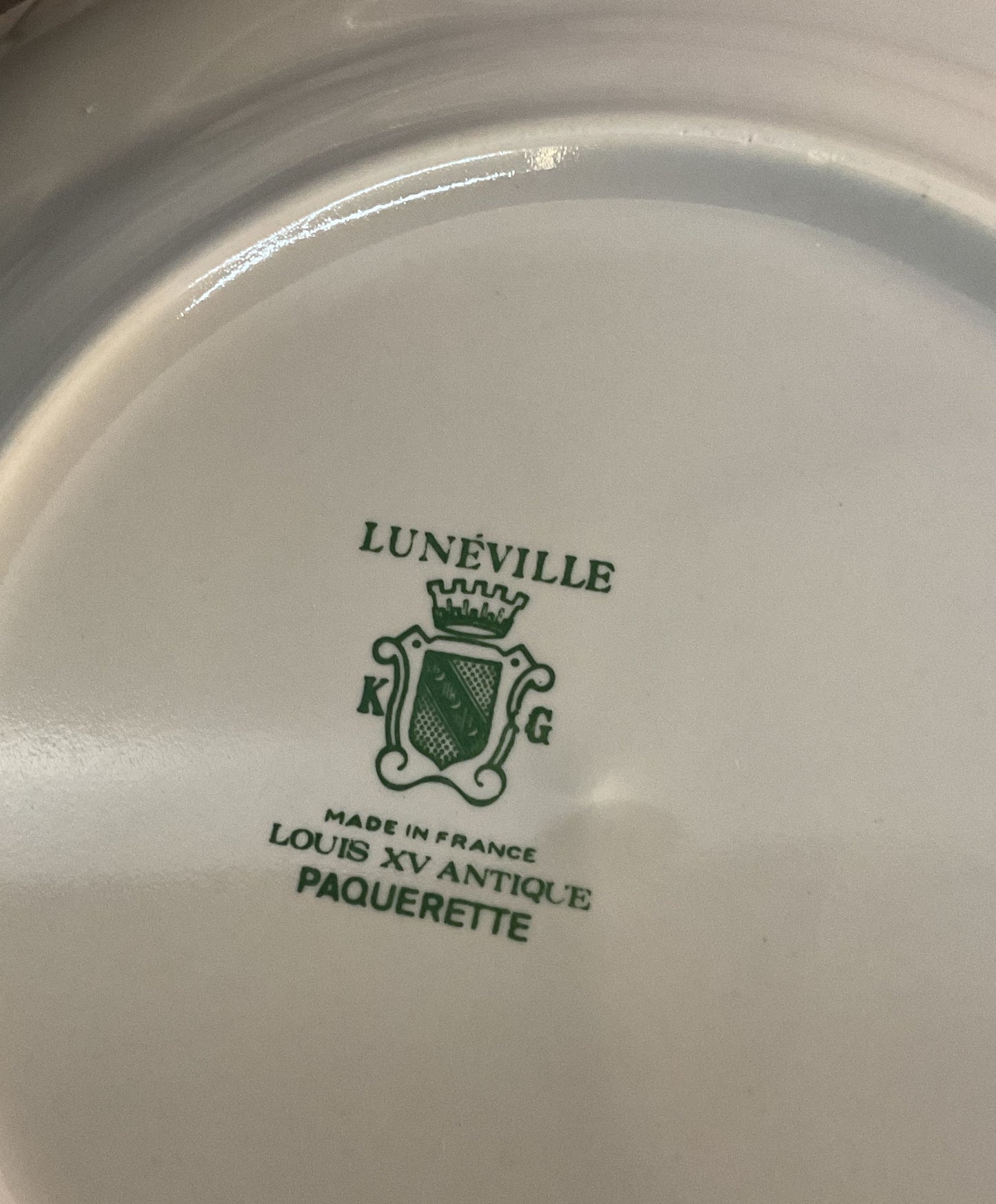 Luneville France Louis XV Paquerette Set of 5 Bread Plates Multicolor