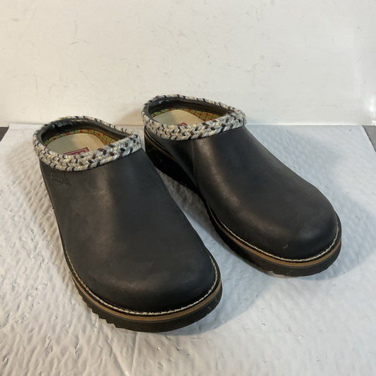 SIMPLE Unisex Black Leather Clogs- SZ 8M / 10W