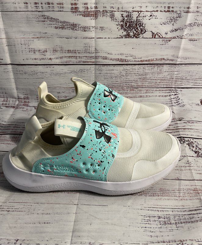 Under Armour Womens Runplay Paint 3025374-100 White Running Shoes 8.5