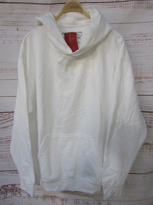 Mitchell & Ness Men's White Branded Script Logo Hoodie Size XL