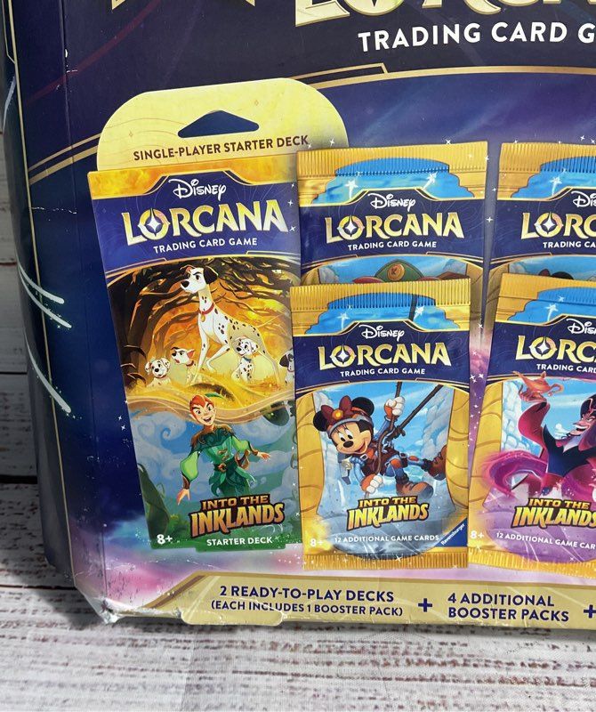Disney Lorcana Trading Card Game 2 Decks 4 Booster Packs 1 Promo Card Sealed #2
