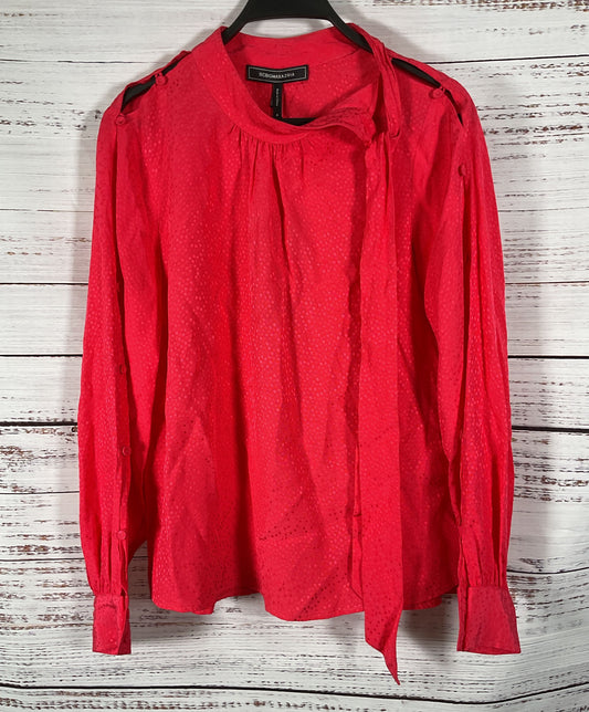 BCBG Max Azria Women's Geranium Long Sleeve Blouse Size S