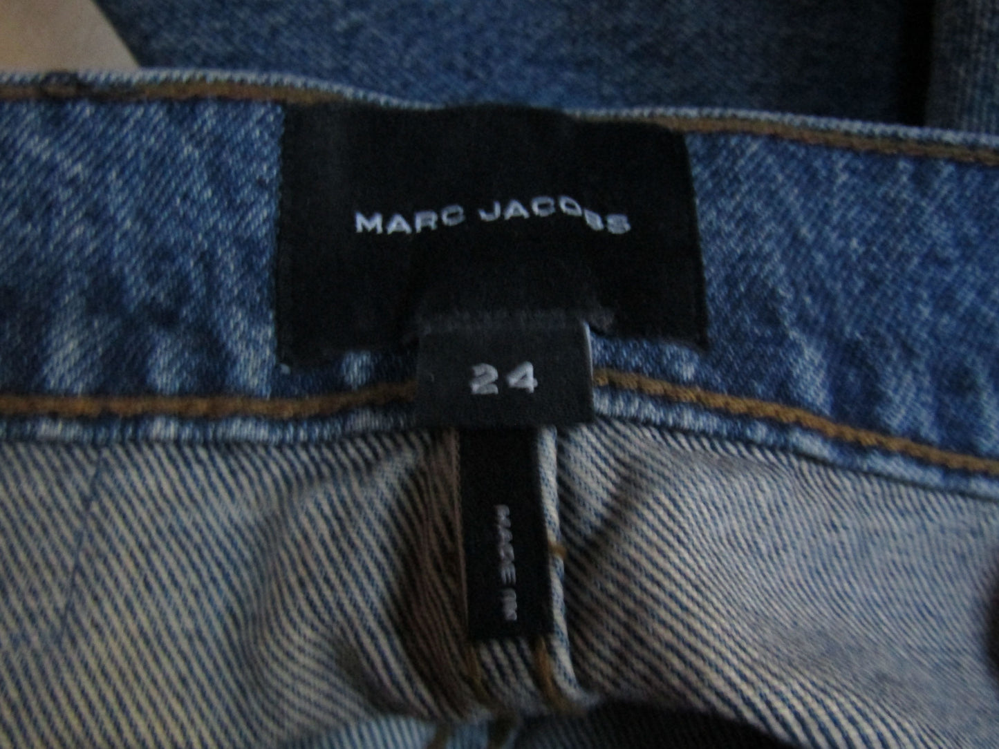 Marc Jacobs Women's Blue Distressed Grunge Oversized Carpenter Jeans Size 24