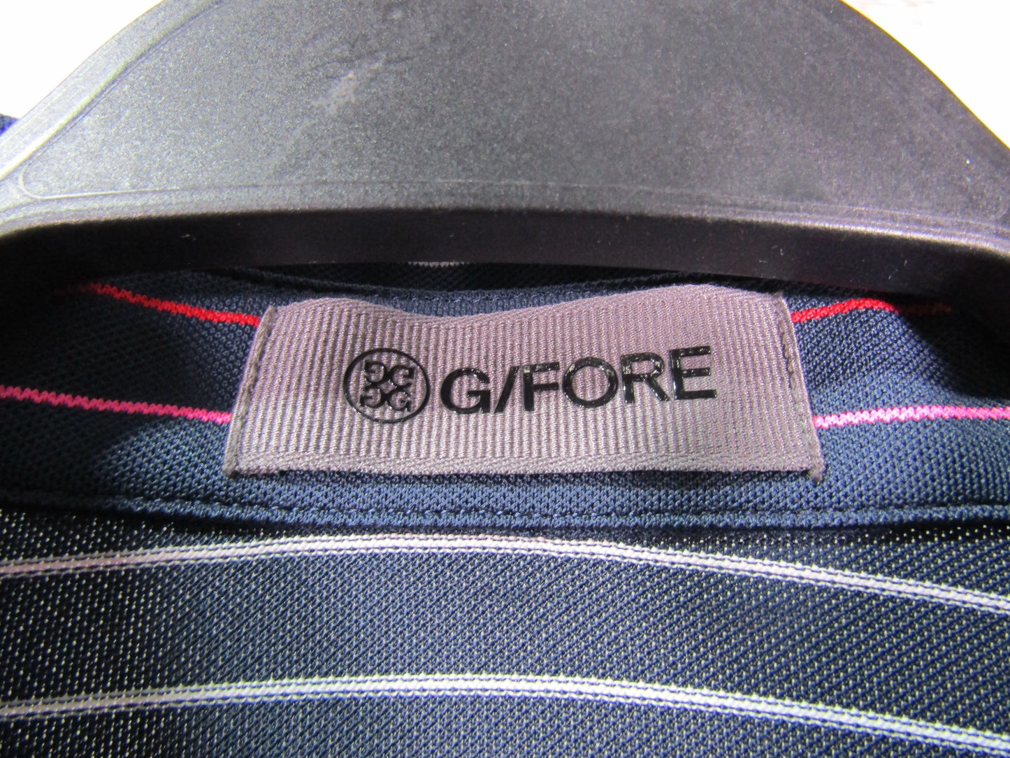 G-Fore Men's Blue Multi Stripe Short Sleeve Polo Shirt Size M