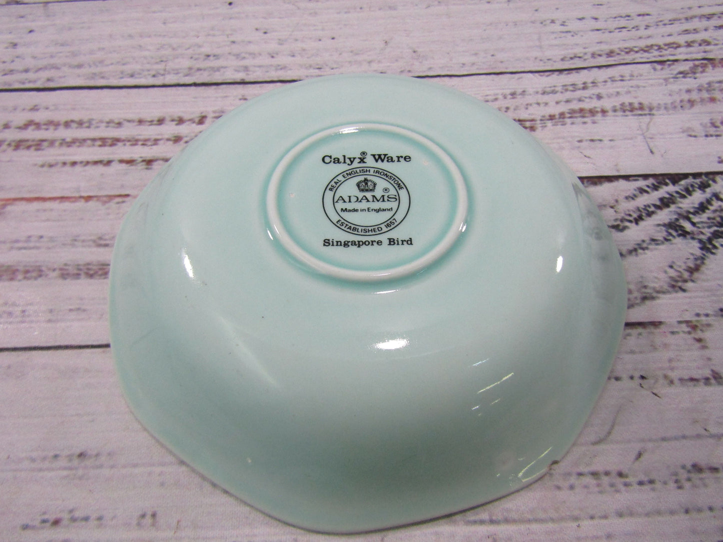 Adams Singapore Bird Floral Bird Ironstone 5 Teacups & 1 Saucer Made in England