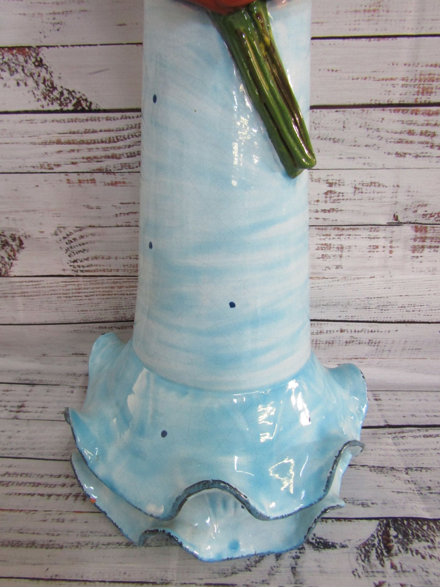 Faceless Flower Girl Sculpture by Liliana Mera Lime Made in Dominican Republic