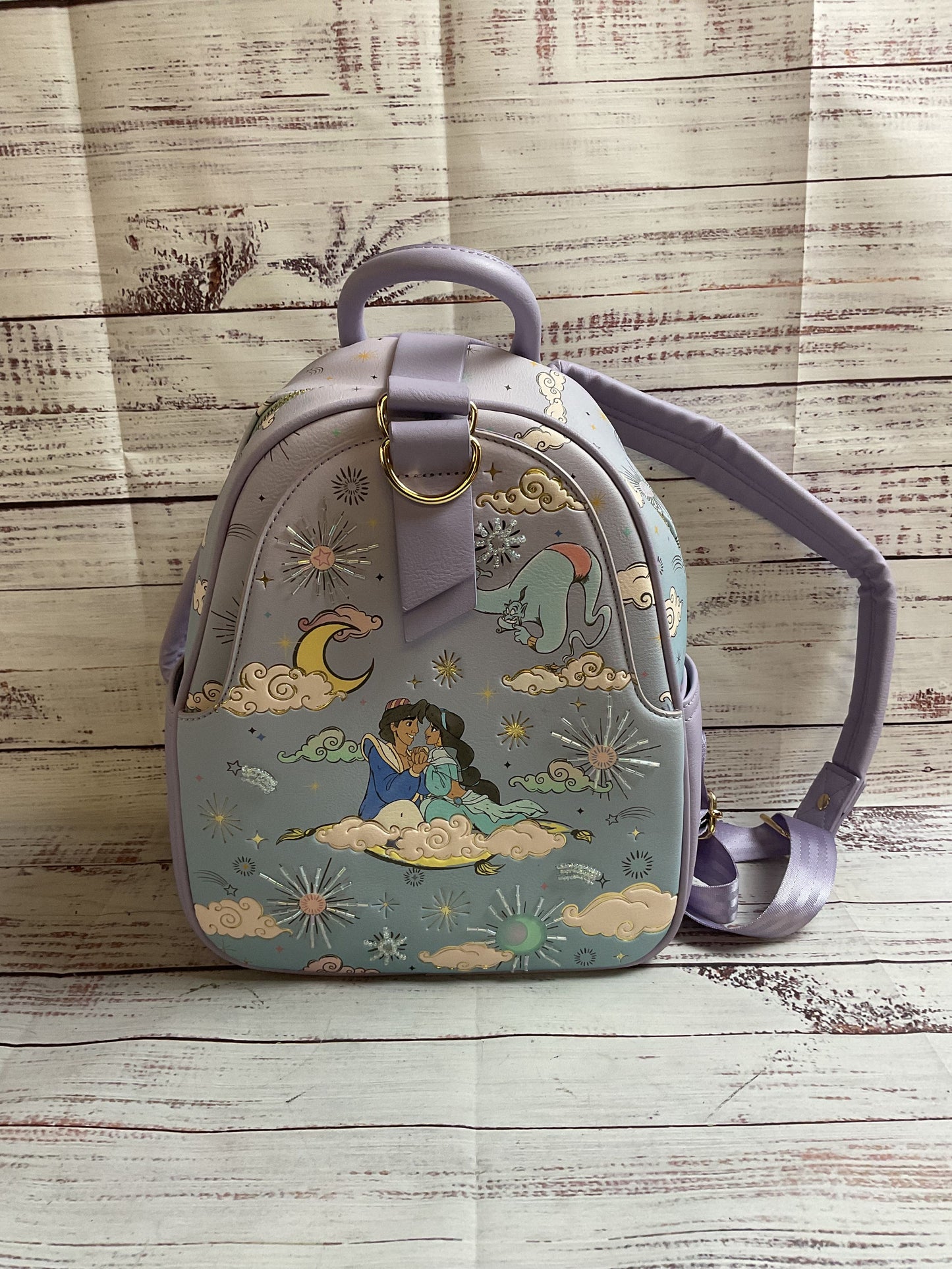 Disney Our Universe Aladdin Beaded Lavender Backpack