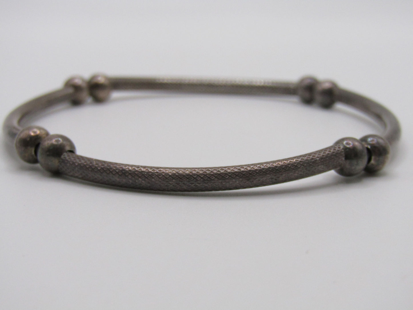 7" Sterling Silver 3mm Stretch Bangle Bracelet Made in Italy