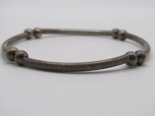 7" Sterling Silver 3mm Stretch Bangle Bracelet Made in Italy
