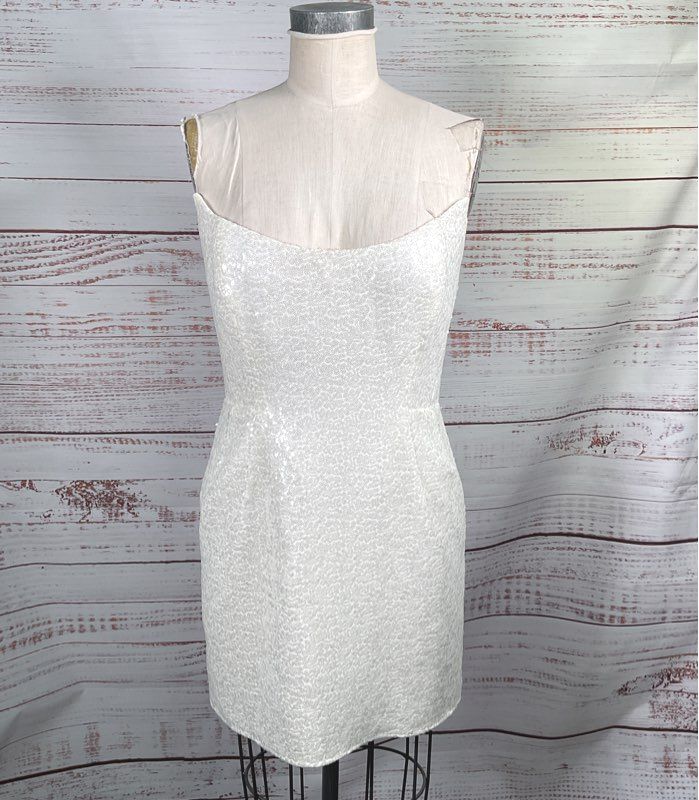 Before By Sarah Seven Patsy Sequin Dress White 8
