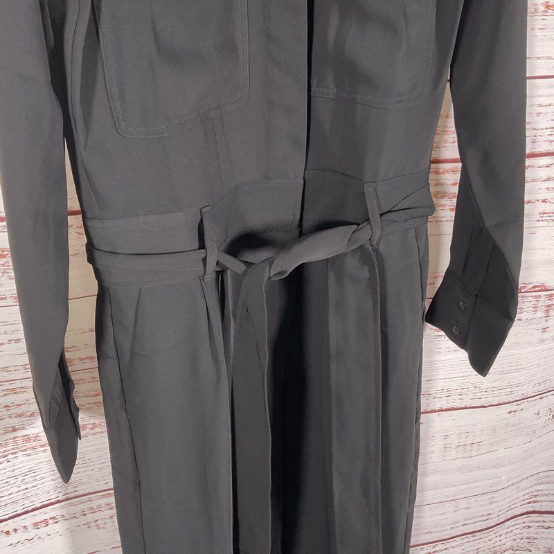 Madewell Black Belted Utility Pocket Wide Leg Jumpsuit - Size 2