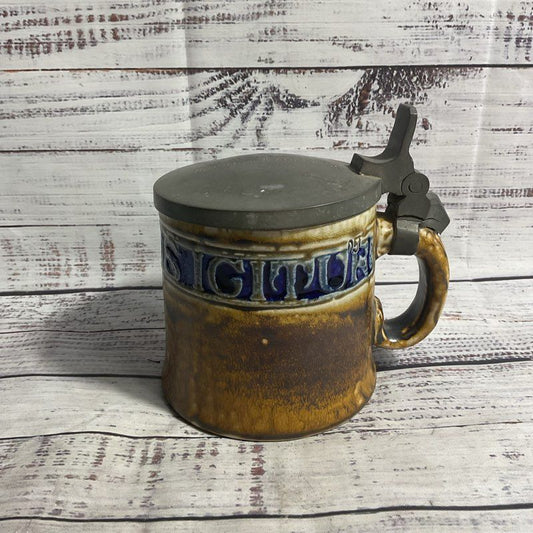 Reihnold Merkelbach Gaudeamus Igitur Pewter Lidded Beer Stein West Germany 2026