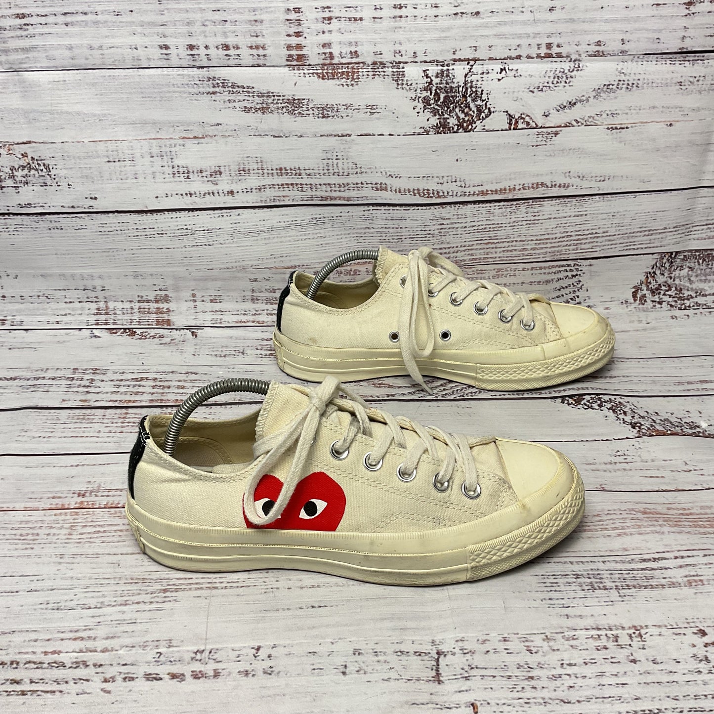 Converse Comme Des Garcons Play Chuck Taylor 70 White Sneaker Shoe Women Size 7