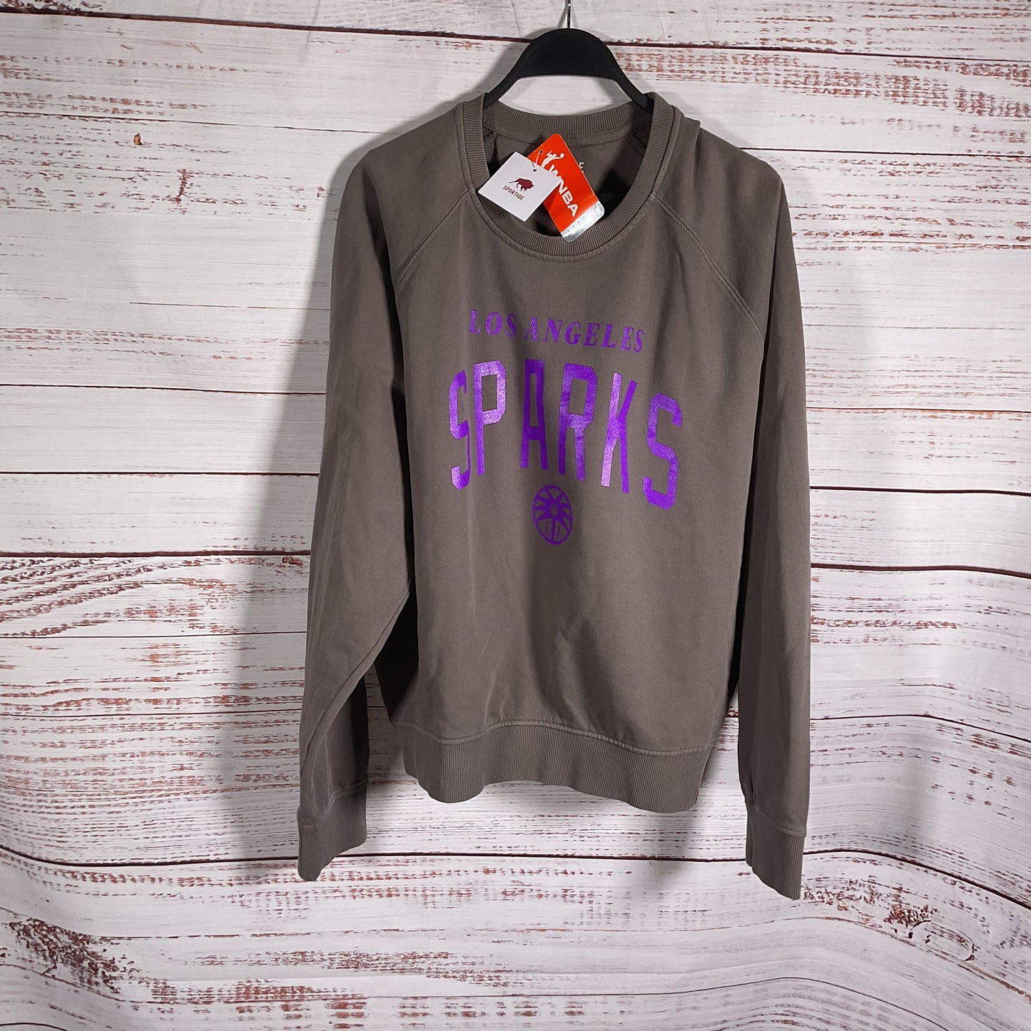 LA Los Angeles Sparks WNBA Sportiqe Ashlyn Grey Pullover Sweatshirt - Size 2XL