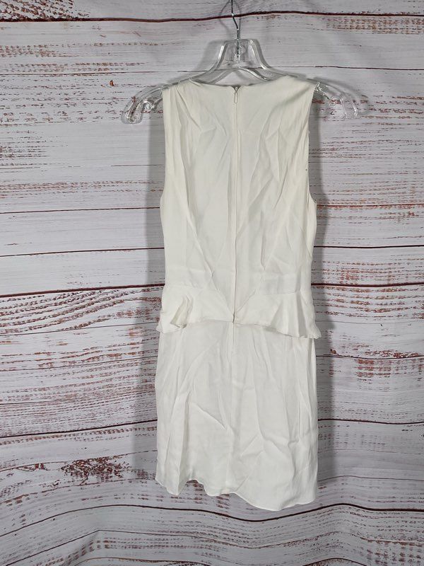 L'AGENCE Women's Sleeveless White Center Wrap Pocket Short Dress Size 2