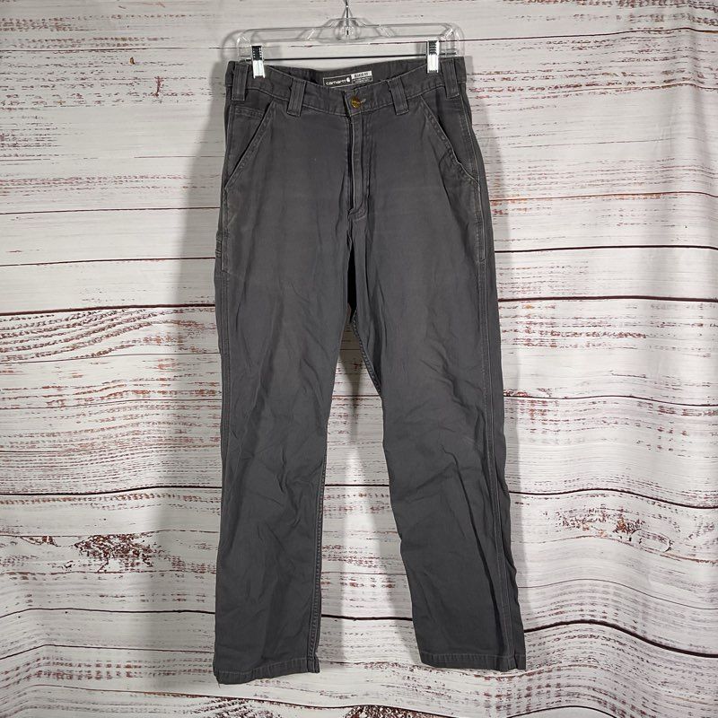 Carhartt Gray Relaxed Fit Denim Cargo Jeans Size 32x32