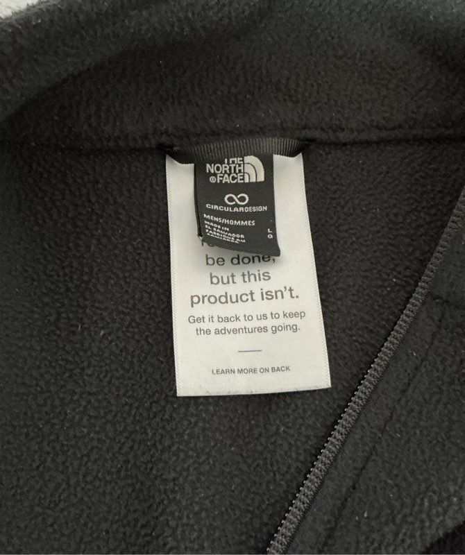 Men's The North Face Blue with Black Fleece Zip Up Jacket Size L