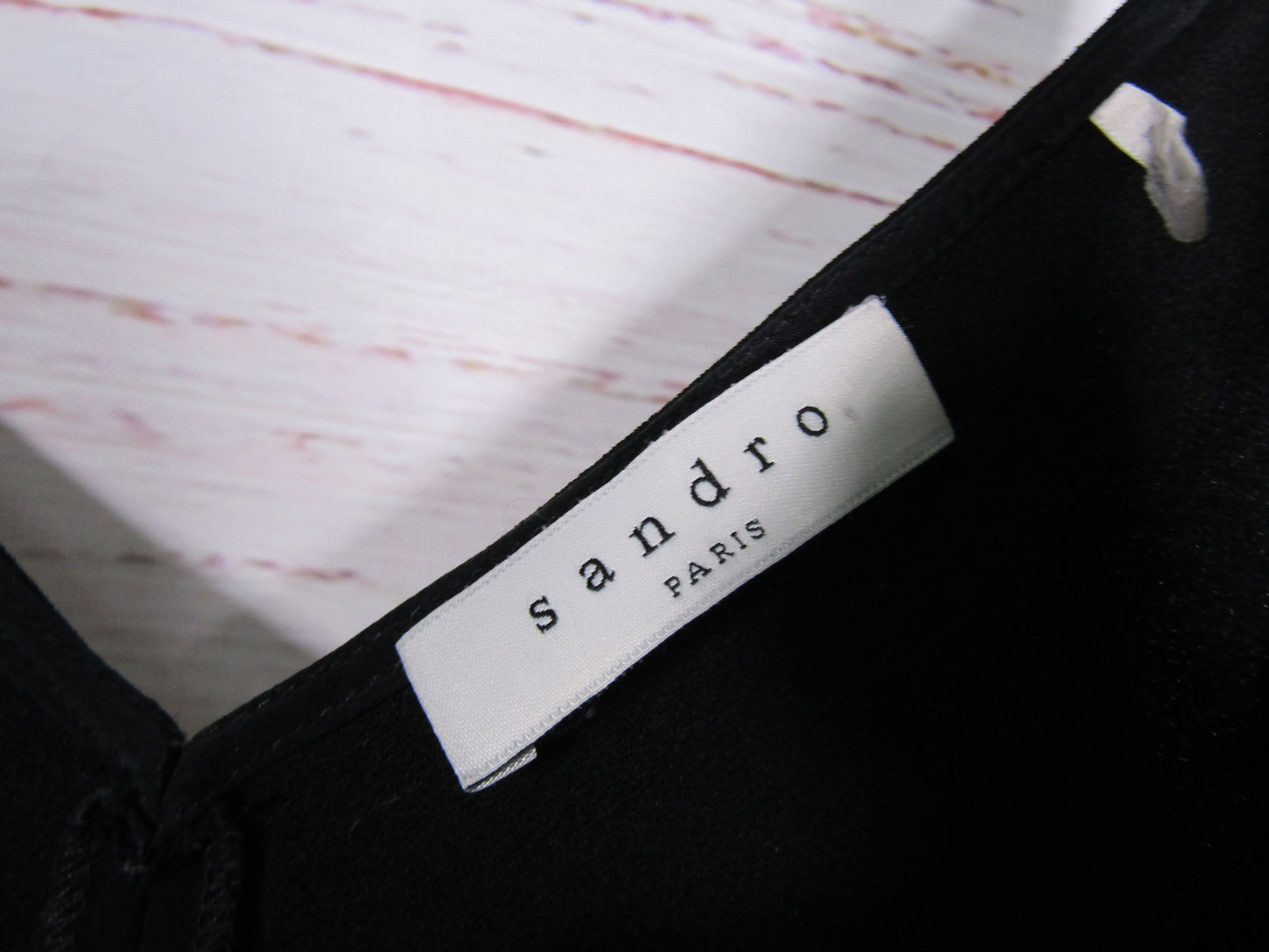 Sandro Women's Black Plunge Neckline Jumpsuit Size 36