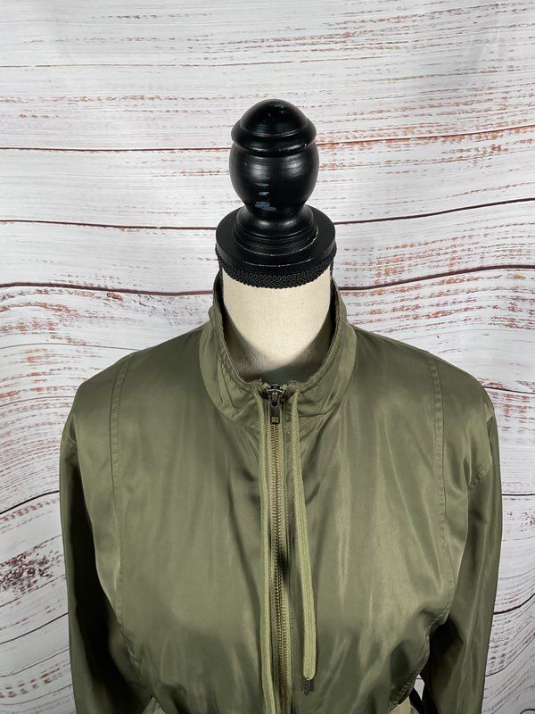 FRAME Women's Cropped Zip-Front Cinched Lightweight Jacket Size XS