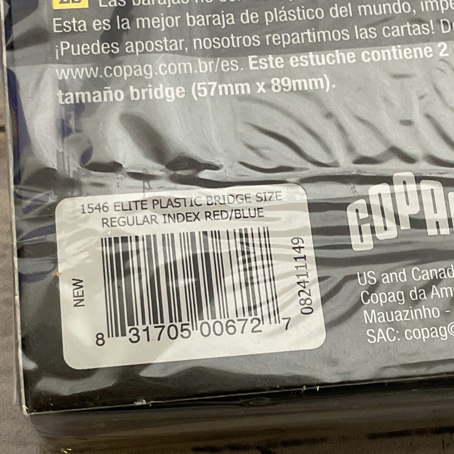 COPAG Elite 1546 Plastic Bridge Size Regular Index Cards Red/Blue- (11 OF 12)