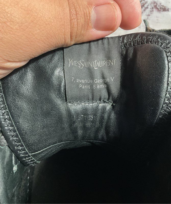 Yves Saint Laurent YSL Leopard Print Pony Hair Sneakers Women's Size 42 EU 11 US