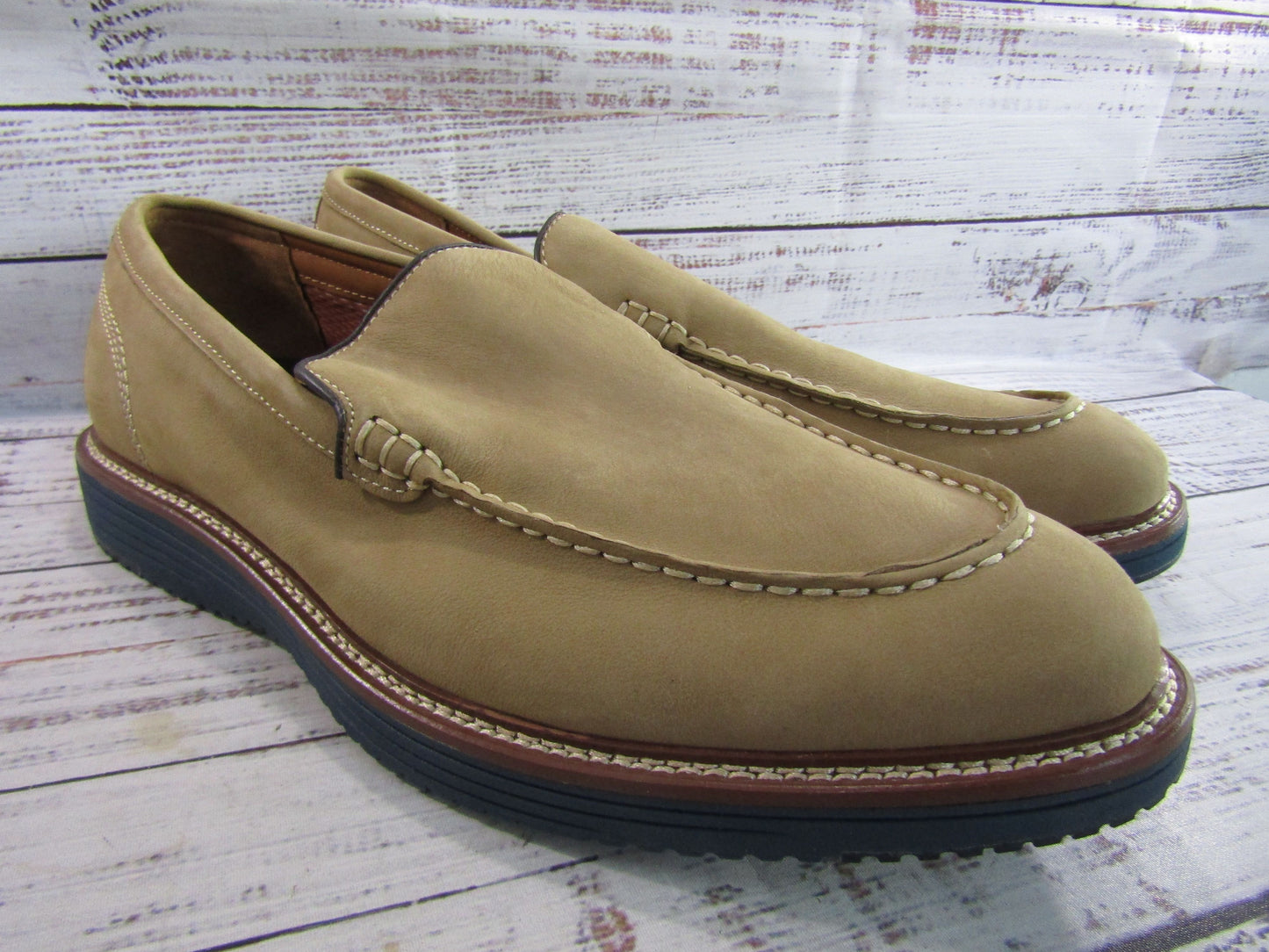 Johnston & Murphy Upton Venetian Men's Brown Suede Loafers Size 12