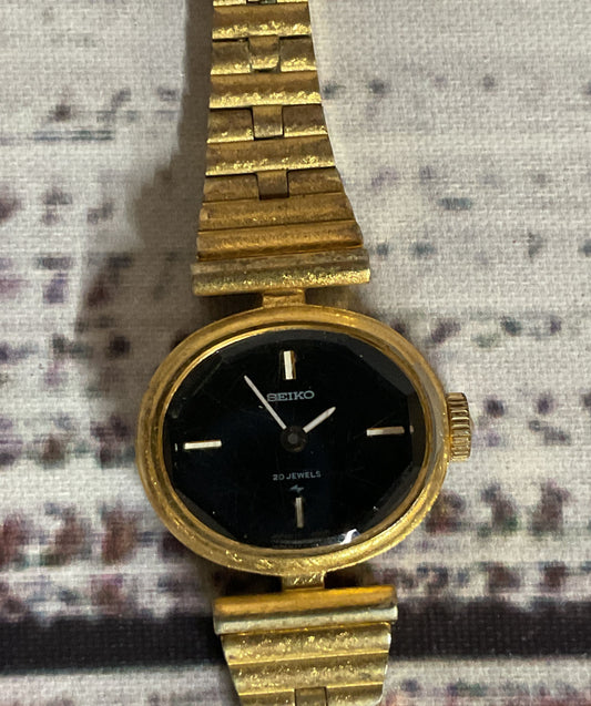 SEIKO 17-7360 Gold Tone Vintage Japan Watch
