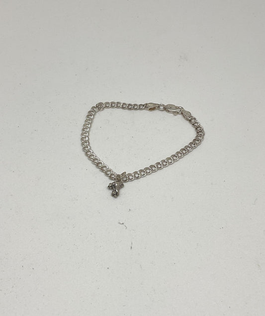 AGI Sterling Silver Chain Bracelet Roller Skate Charm 6.75"
