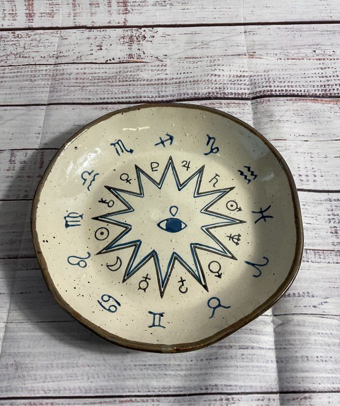 Boho Zodiac Salad Plate Urban Outfitters 8"