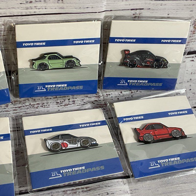 Set of 9 Limited Edition LEEN CUSTOMS X TOYO TIRES Pins