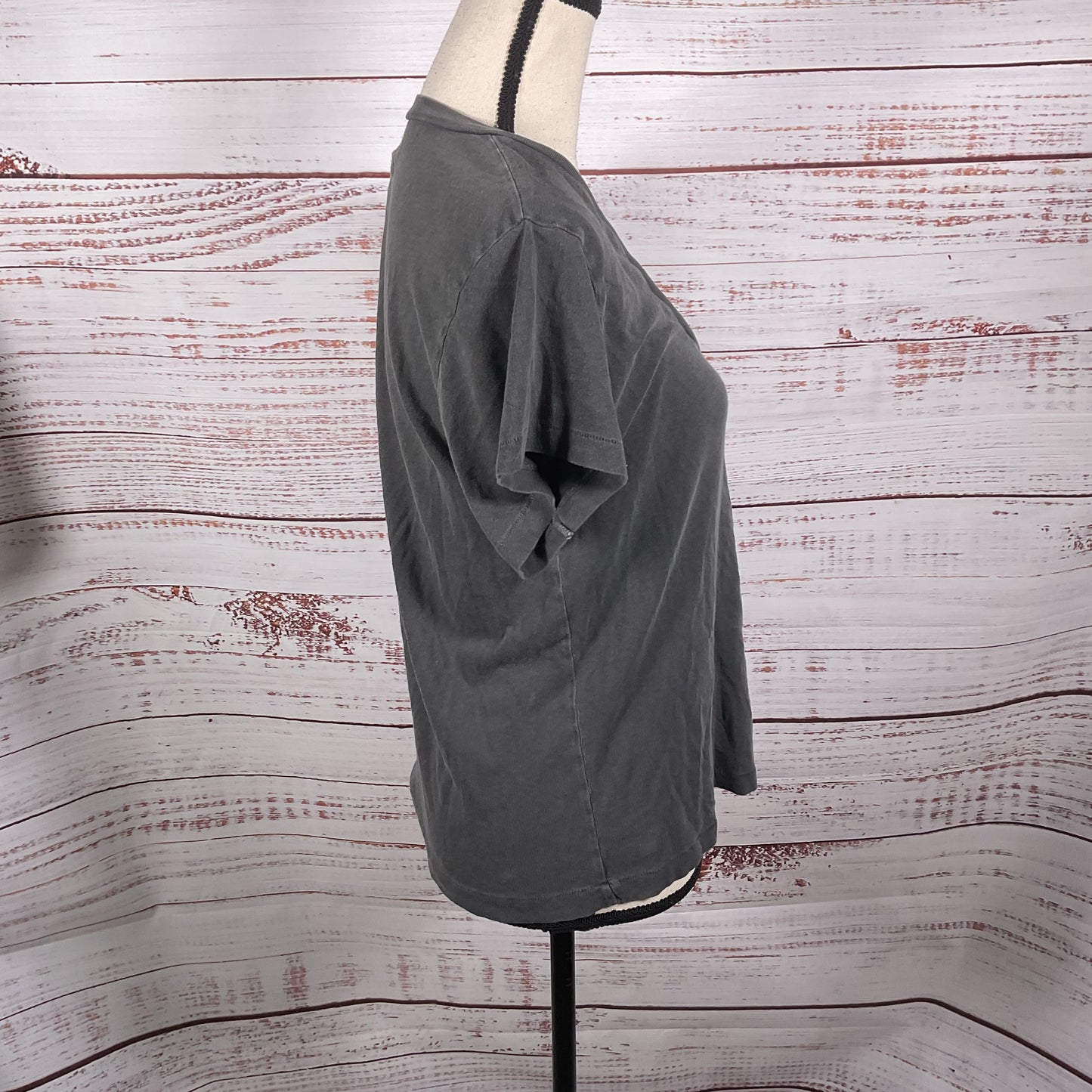 The Great. Brand Grey Round Neck Short Sleeve T-Shirt - Size 2