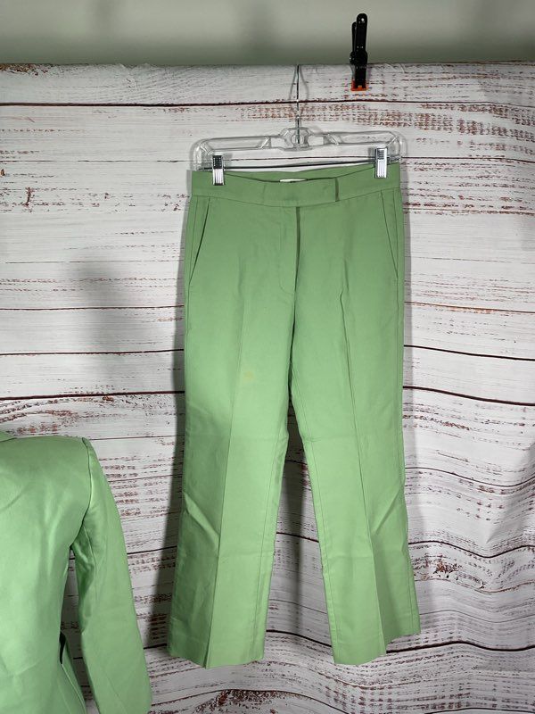 Sandro Paris Women’s Mint Green 2 Piece Suit Jacket & Pants Size 36