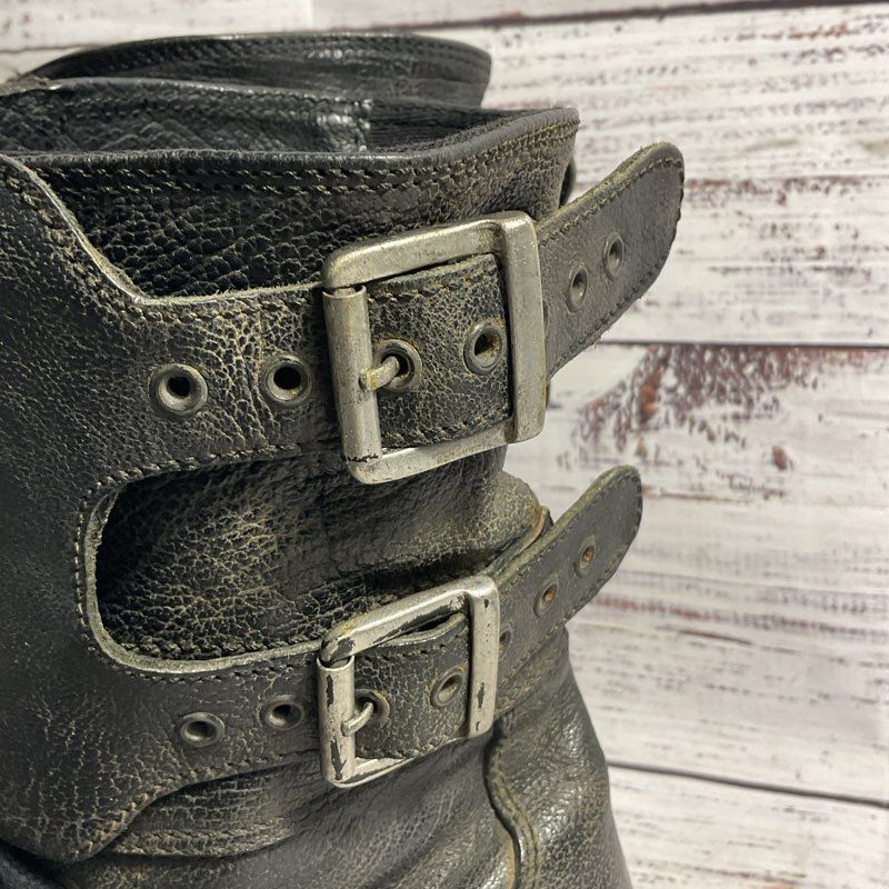 All Saints Spitalfields Damisi Black Leather Combat Boot Men's 10 US/43 EU