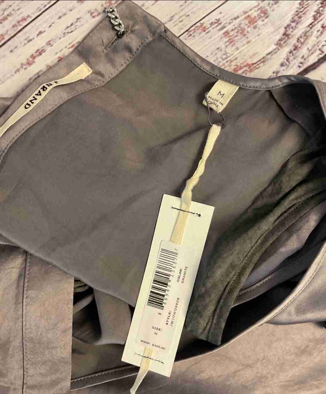 NWT Women's J.Brand Granite Gray Casual Dress Size M Retail $395