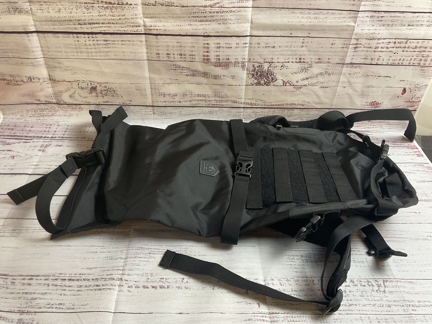 Cannae Black Nylon "Celeritas Rolltop" Backpack NWT