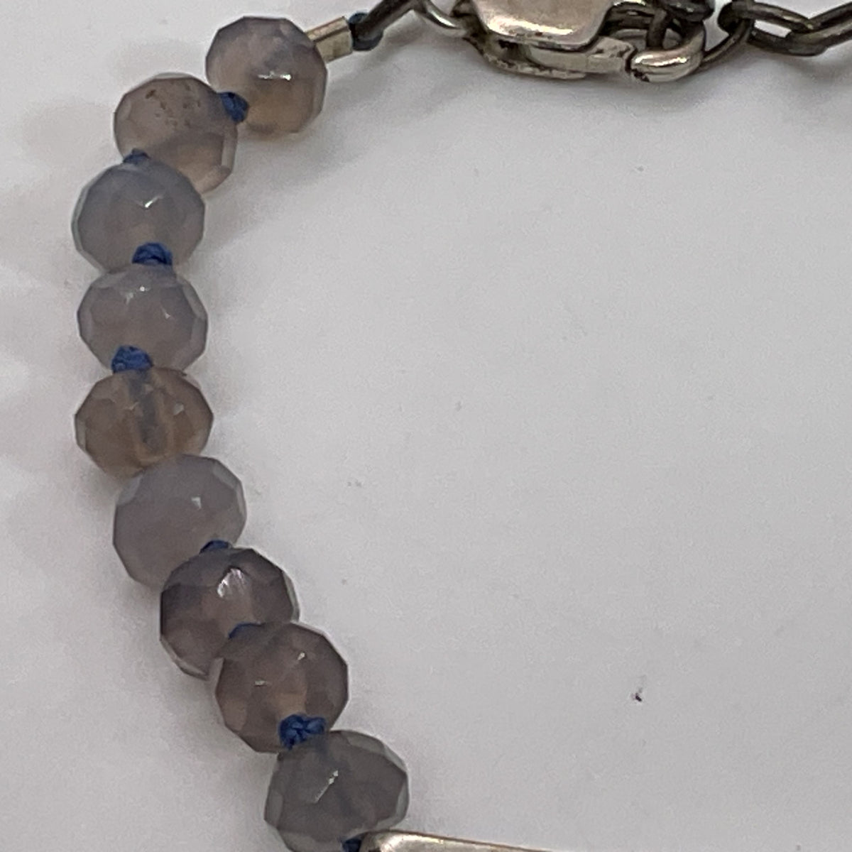 Sterling Silver Faceted Amethyst Beaded Bracelet- 11.34g
