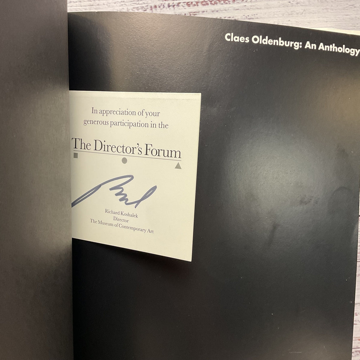 Claes Oldenburg An Anthology Paperback Guggenheim Book 1995