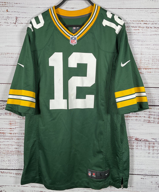 Nike On Field Green Bay Packers Rodgers Jersey Size L