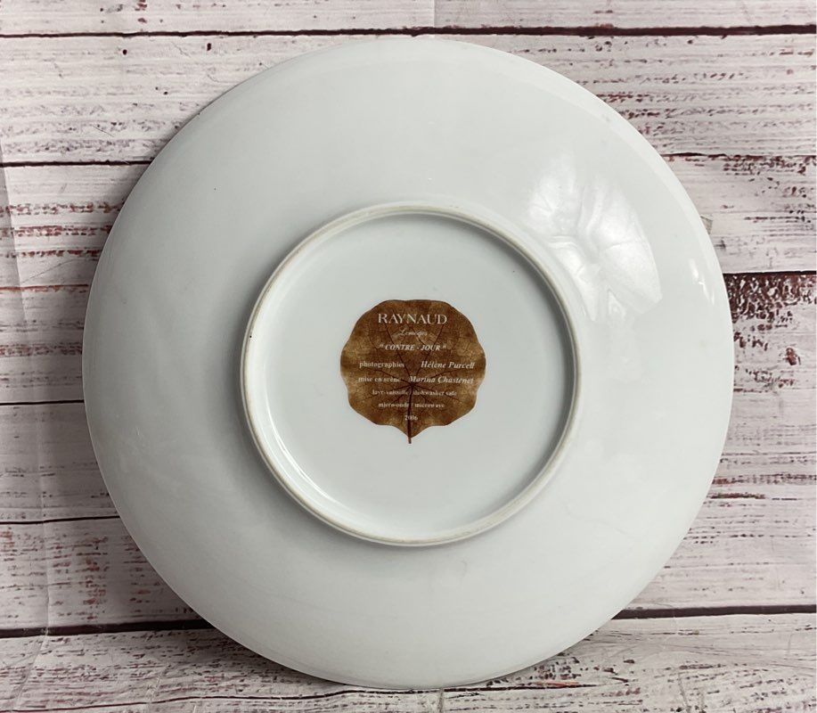 Contre Jour by Raynaud Rydcont Flower 10.5" Dinner Plate White Brown