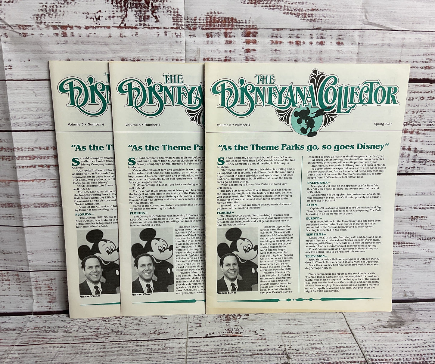 The Disneyana Collector Newsletter Volume 6, Number 3 April 1991 & Ads Lot